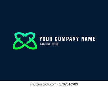 Abstract Logo Vector Gradient Green
