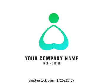 Abstract Logo Vector Gradient Love