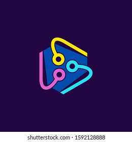 Abstract Logo Vector Illustration concept, icon or symbol template. Colorful logo design template.