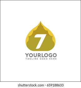 Abstract logo vector. Letter 7
