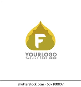 Abstract logo vector. Letter F
