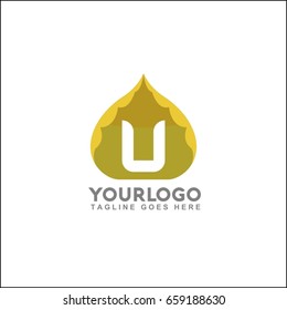 Abstract logo vector. Letter U