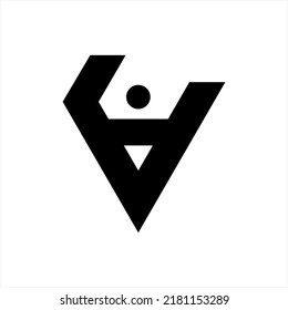Abstrakter Logo-Vektorgrafik, Buchstabe V