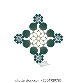 abstract logo vector network of interconnected circles