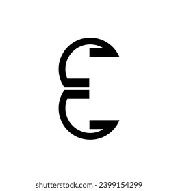 abstract logo vector with an object in the shape of an inverted three