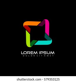 Abstract Logo Vector on black background