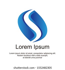 Abstract logo vector, S icon