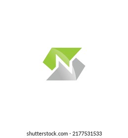 Abstract logo vector. With S N initial letter. Simple minimalist concept. Apply for web site brand , Application icon sign and symbol, Apps ui ux element