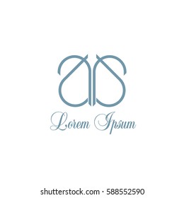 Abstract Logo Vector Stripes and Circles Element