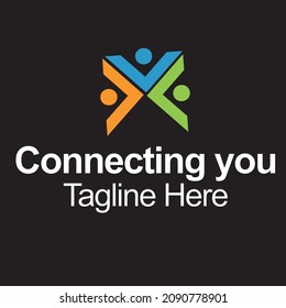 abstract logo vector template, C Letter with Dot Circle Connected as Network Logo Vector , Abstract network connection. icon logo design. Vector Illustration