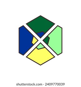 abstract logo vector with various colors