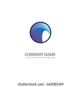 abstract logo, wave logo,