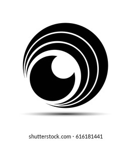 Abstract logo wave background advertising vector shiny colorful line black