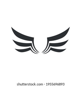 logotipo abstracto con alas. ilustración vectorial