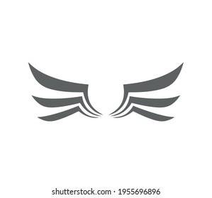abstract logo with wings. vector illustration