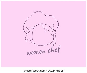 abstract logo for women chef  can also be for simple restaurant