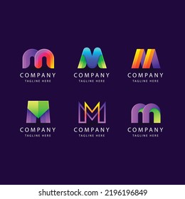Logo abstracto con formas amarillas y verdes