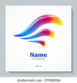 Abstract logo for your company. Element Design Template. Creative Symbol. To design postcards, brochures, banners, logos, creative projects. Vector illustration. EPS 10