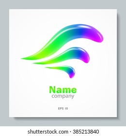 Abstract logo for your company. Element Design Template. Creative Symbol. To design postcards, brochures, banners, logos, creative projects. Vector illustration. EPS 10