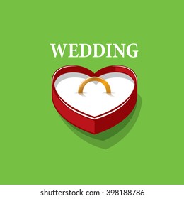 Abstract logo for your wedding. Vector template illustration