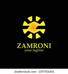 Abstract logo Z initial Sun Shine for business  