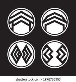Abstract logomark design. Vector. Circle.