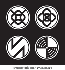 Abstract logomark design. Vector. Circle.