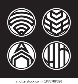Abstract logomark design. Vector. Circle.