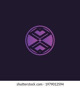 Abstract logomark with gradient color. Vector.