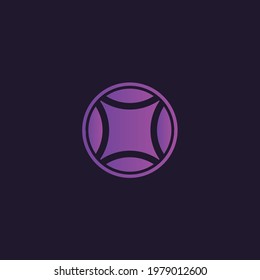 Abstract logomark with gradient color. Vector.
