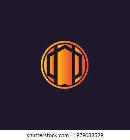 Abstract logomark with gradient color. Vector.
