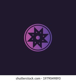 Abstract logomark with gradient color. Vector.