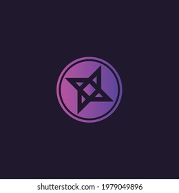 Abstract logomark with gradient color. Vector.