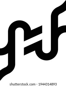 Abstract logos with alternating shapes can be seen from two directions. suitable for a new company that is growing or to replace your old company logo