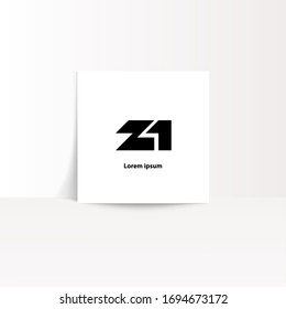 abstract logos for businesses in the form of numbers Z and 1