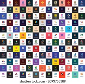 Abstract logos collection. Geometric abstract logos. Icon design