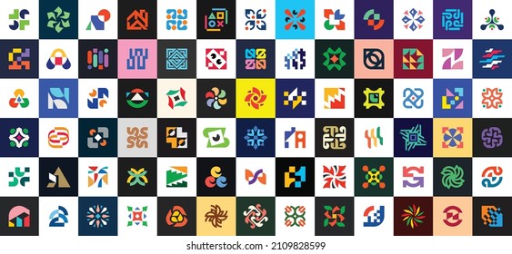 Abstract Logos Collection. Geometric Abstract Logos. Icon Design