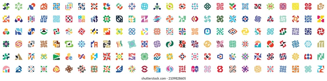 Abstract Logos Collection. Geometric Abstract Logos. Icon Design