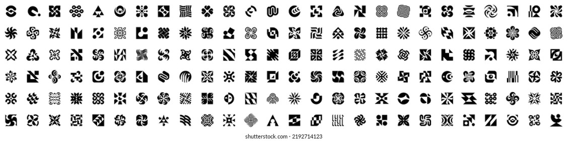 Abstract logos collection. geometric abstract logos. icon design