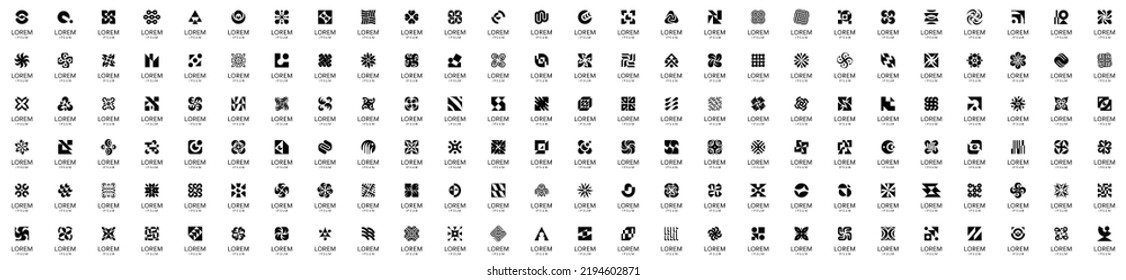 Abstract logos collection. geometric abstract logos. icon design