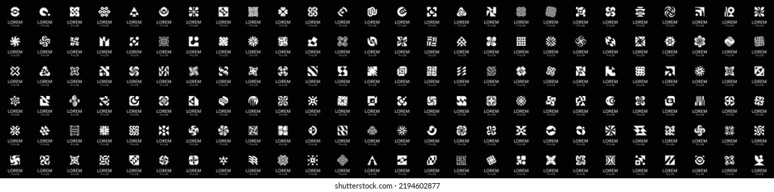 Abstract logos collection. geometric abstract logos. icon design