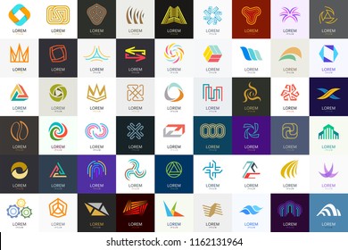 Abstract logos collection. Geometrical abstract logos