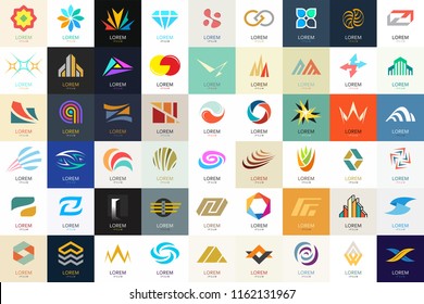 Abstract logos collection. Geometrical abstract logos