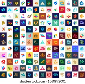 Abstract logos collection. Geometrical abstract logos