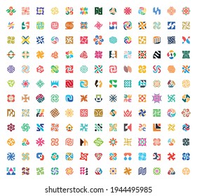 Abstract logos collection. Geometrical abstract logos. Icon design