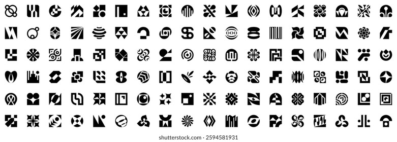 Abstract logos collection. Geometrical abstract logos. Icon design	