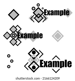 Logotipos abstractos para empresas que se ocupan de tecnología, electrónica, computadoras y máquinas.