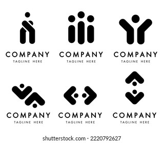 Logotipos abstractos. Logotipos abstractos geométricos. Diseño de iconos.	