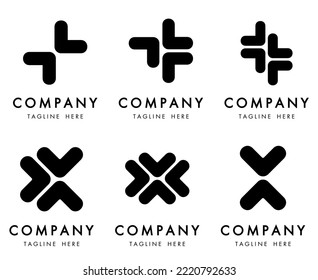 Abstract logos. Geometric abstract logos. Icon design.	