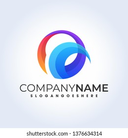 abstract logos, icons. minimal elements for business identity. Crystal, origami, sphere, flow